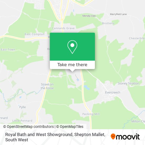 Royal Bath and West Showground, Shepton Mallet map