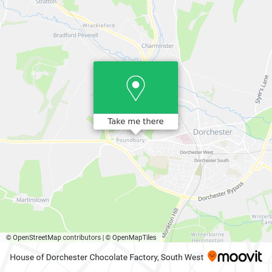 House of Dorchester Chocolate Factory map