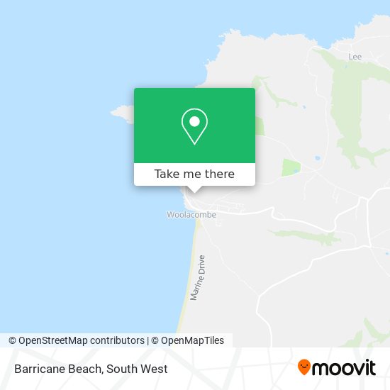 Barricane Beach map