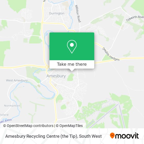 Amesbury Recycling Centre (the Tip) map