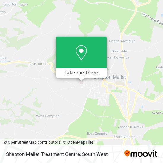 Shepton Mallet Treatment Centre map