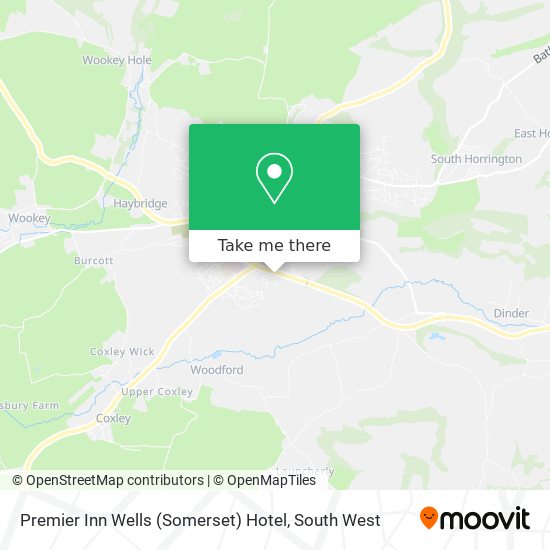 Premier Inn Wells (Somerset) Hotel map