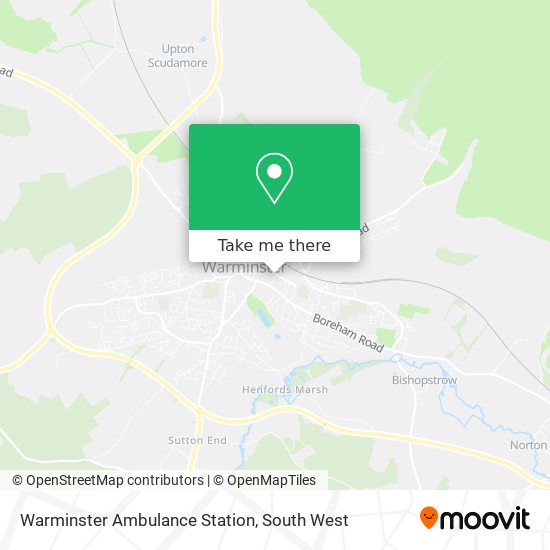 Warminster Ambulance Station map