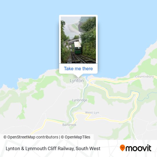 Lynton & Lynmouth Cliff Railway map