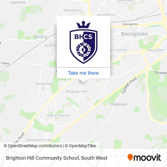 Brighton Hill Community School map