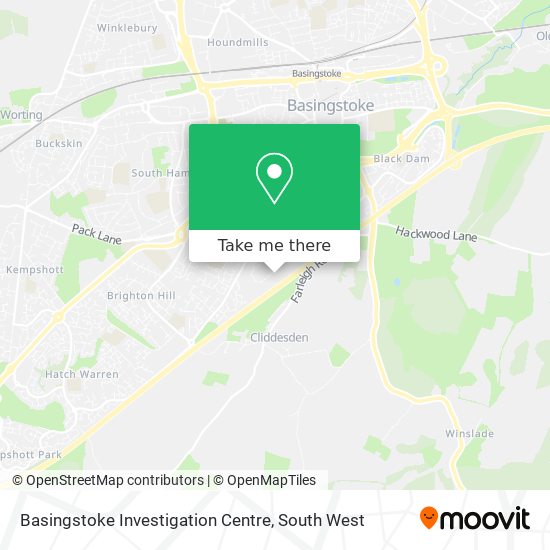 Basingstoke Investigation Centre map