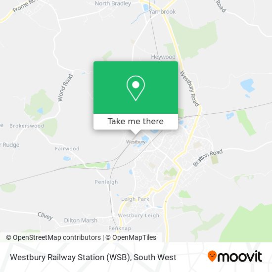 Westbury Railway Station (WSB) map