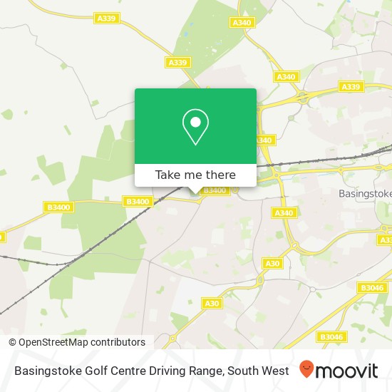 Basingstoke Golf Centre Driving Range map