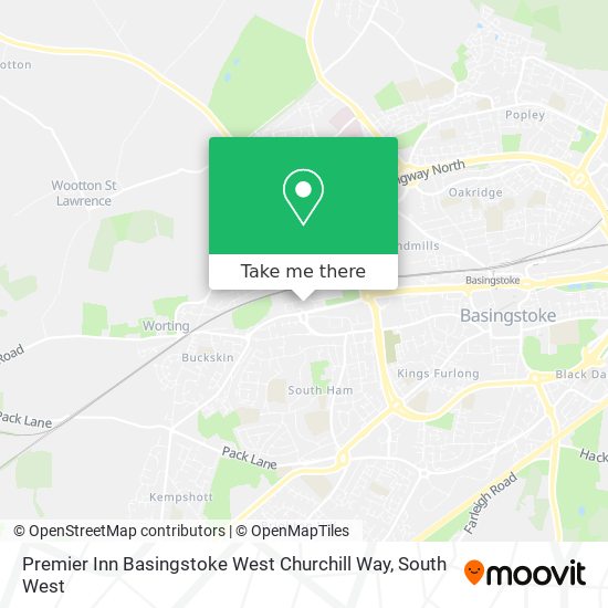 Premier Inn Basingstoke West Churchill Way map