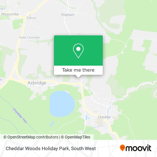 Cheddar Woods Holiday Park map