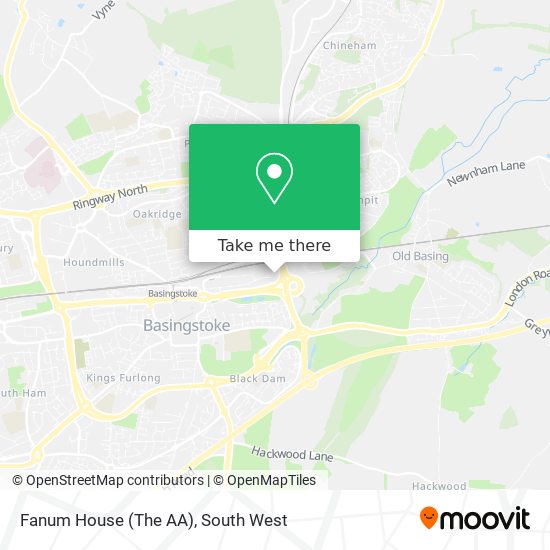 Fanum House (The AA) map