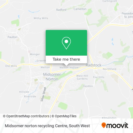 Midsomer norton recycling Centre map