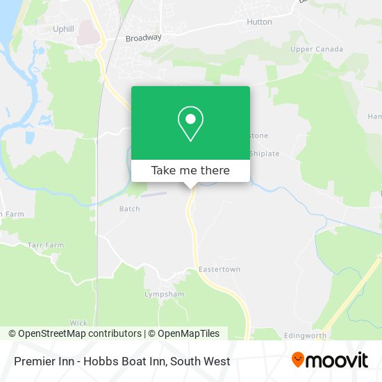 Premier Inn - Hobbs Boat Inn map