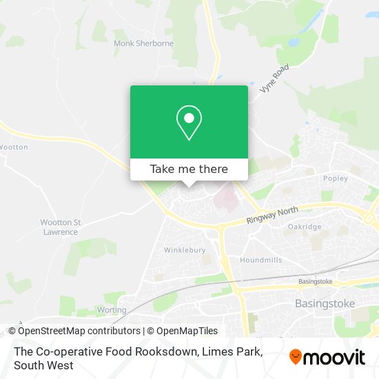 The Co-operative Food Rooksdown, Limes Park map
