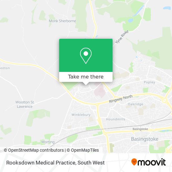 Rooksdown Medical Practice map