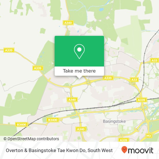 Overton & Basingstoke Tae Kwon Do map