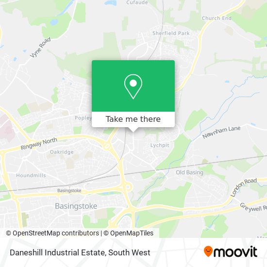 Daneshill Industrial Estate map