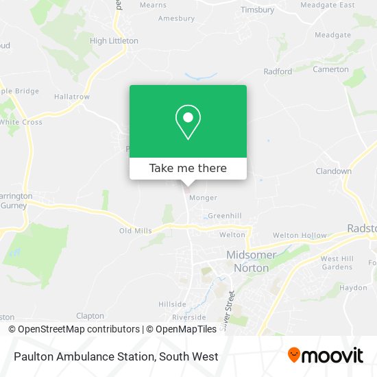 Paulton Ambulance Station map