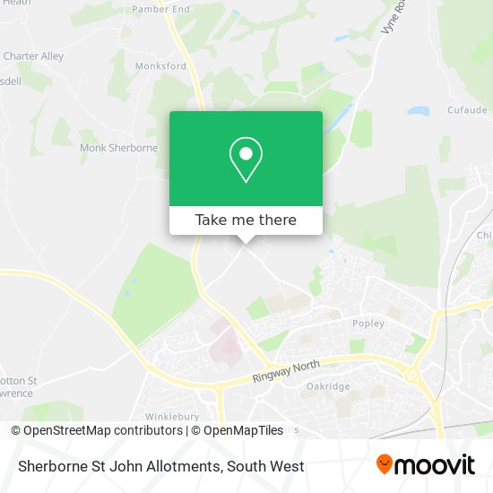 Sherborne St John Allotments map