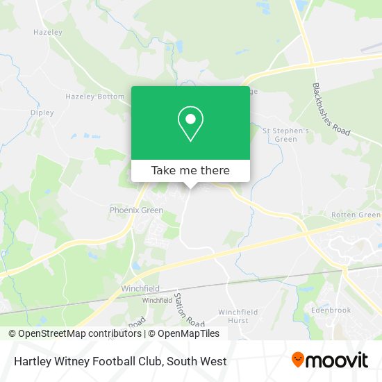 Hartley Witney Football Club map