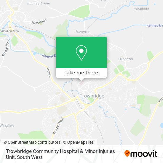 Trowbridge Community Hospital & Minor Injuries Unit map