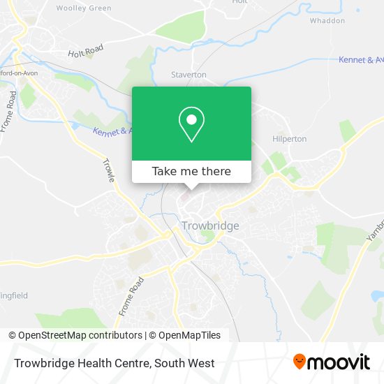 Trowbridge Health Centre map