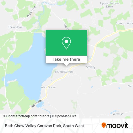 Bath Chew Valley Caravan Park map
