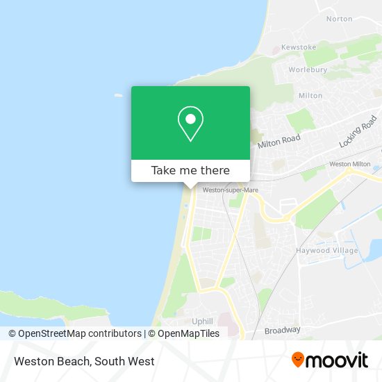 Weston Beach map