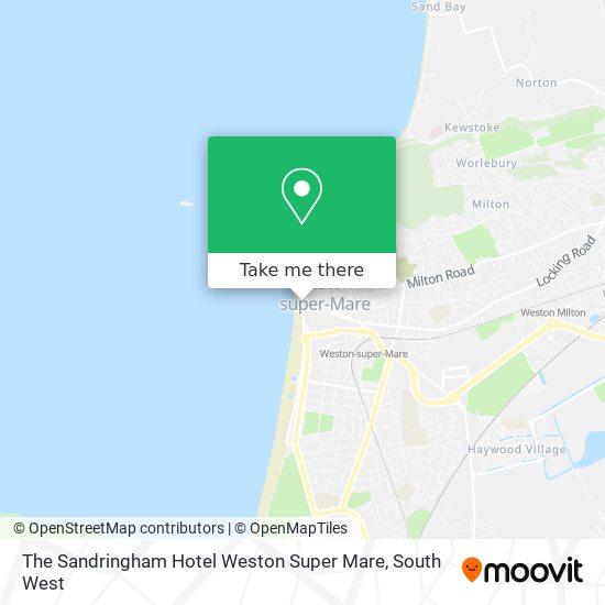The Sandringham Hotel Weston Super Mare map