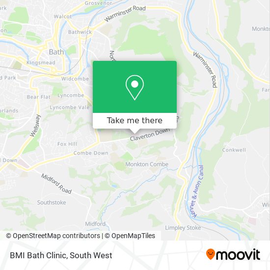 BMI Bath Clinic map