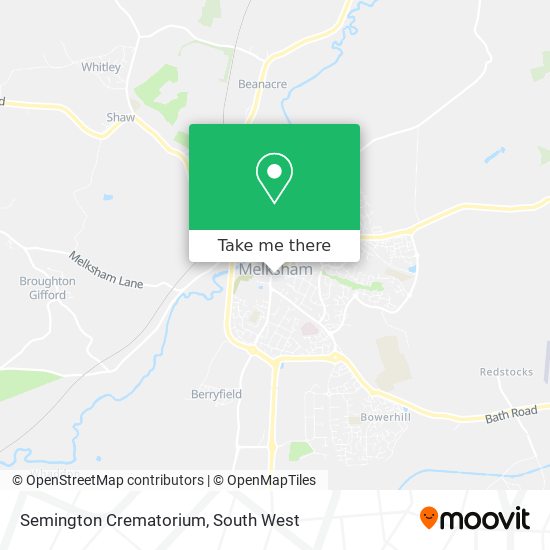 Semington Crematorium map