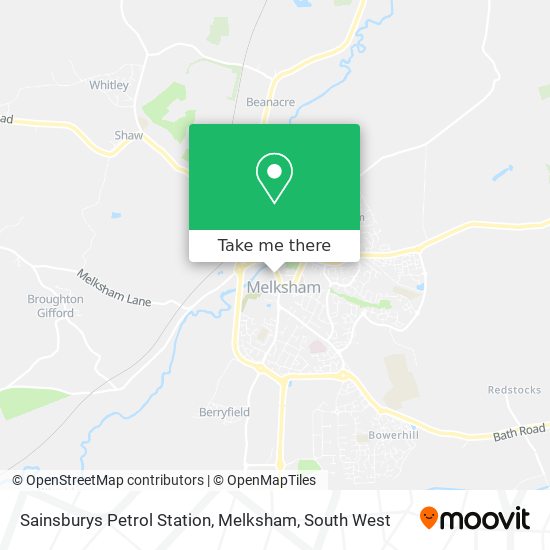 Sainsburys Petrol Station, Melksham map