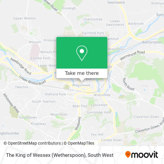 The King of Wessex (Wetherspoon) map