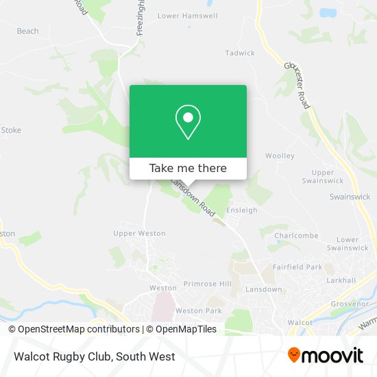 Walcot Rugby Club map