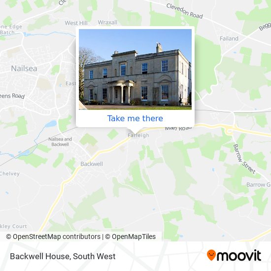 Backwell House map