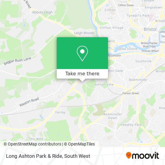 Long Ashton Park & Ride map