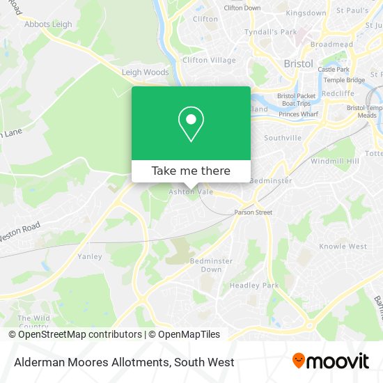 Alderman Moores Allotments map