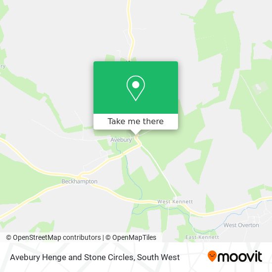 Avebury Henge and Stone Circles map