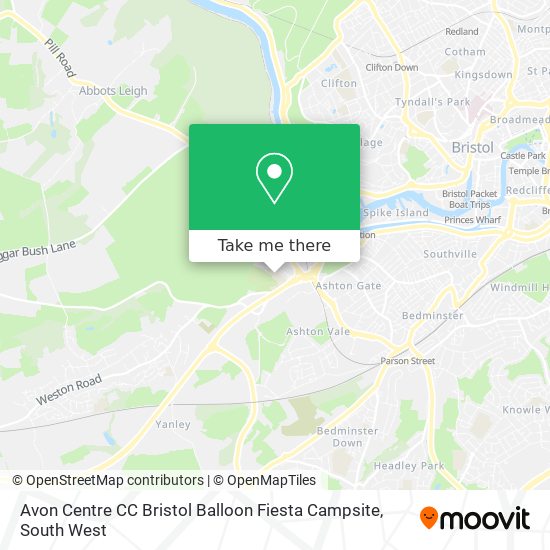 Avon Centre CC Bristol Balloon Fiesta Campsite map