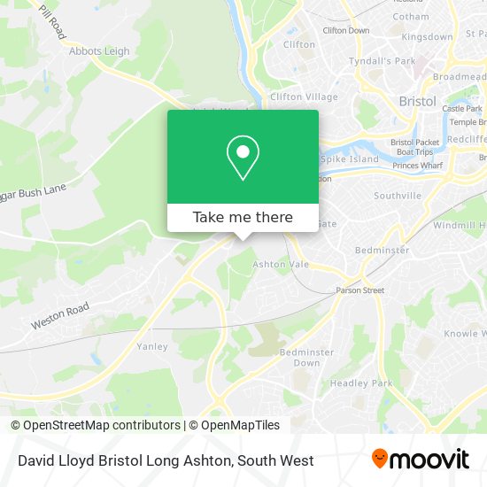 David Lloyd Bristol Long Ashton map