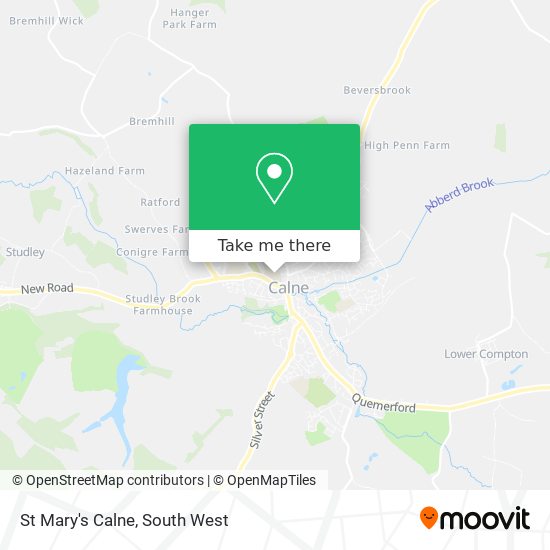 St Mary's Calne map