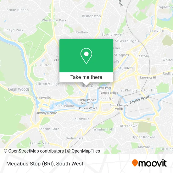 Megabus Stop (BRI) map