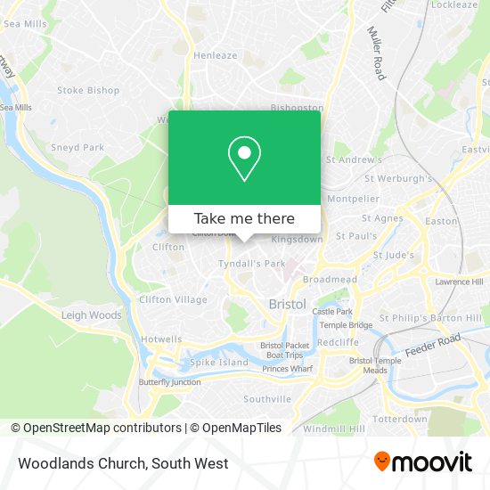 Woodlands Church map