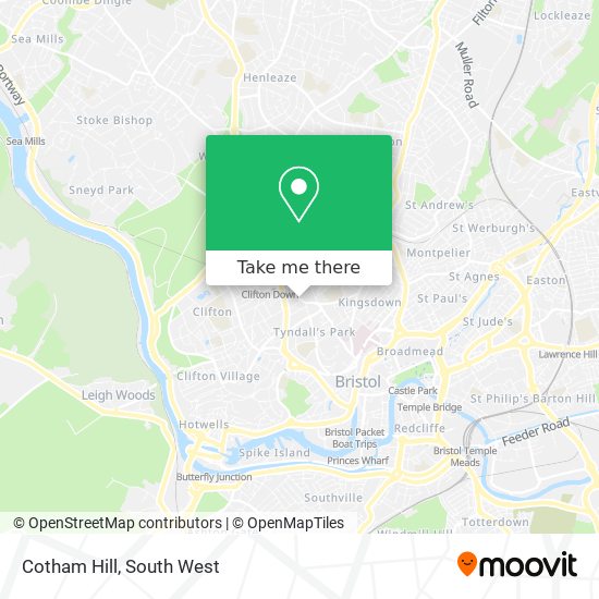 Cotham Hill map