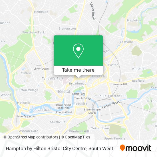 Hampton by Hilton Bristol City Centre map