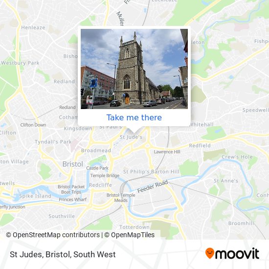 St Judes, Bristol map