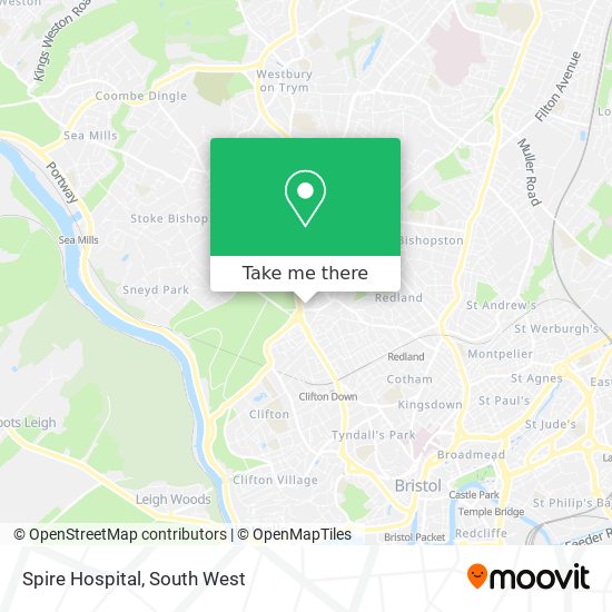 Spire Hospital map