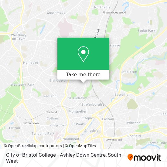 City of Bristol College - Ashley Down Centre map