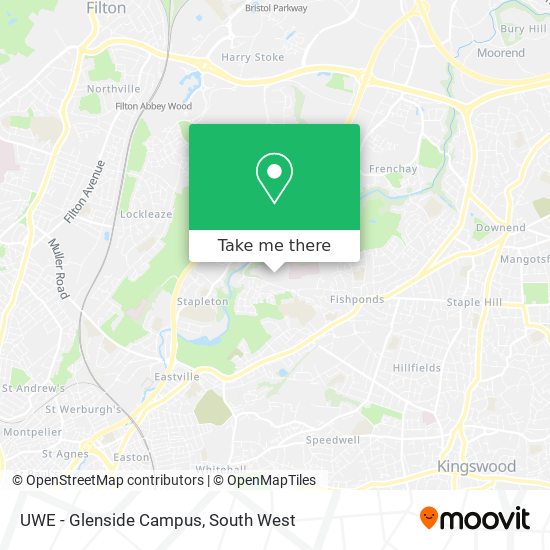 UWE - Glenside Campus map