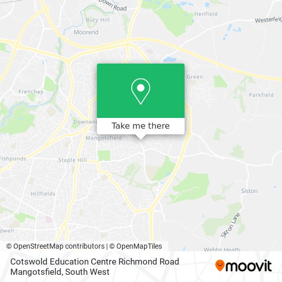 Cotswold Education Centre Richmond Road Mangotsfield map